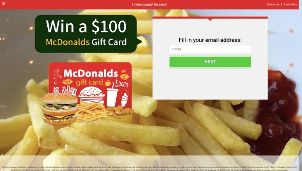 McDonalds $100 GiftCard